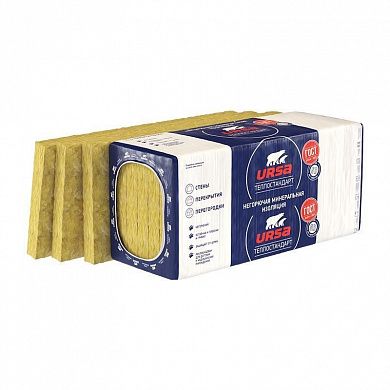 Утеплитель URSA ТеплоСТАНДАРТ Плита (12х1230х610х50) 9,0 м2,  0,45 м3