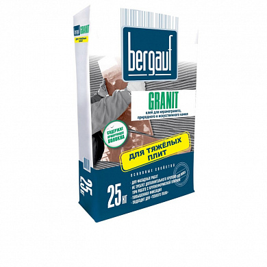 Клей для крупноформатной и тяжелой плитки Bergauf Granit, 25 кг