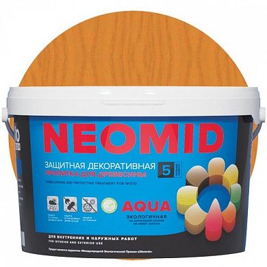 Антисептик "BIO COLOR AQUA", дуб светлый, Neomid, 9л