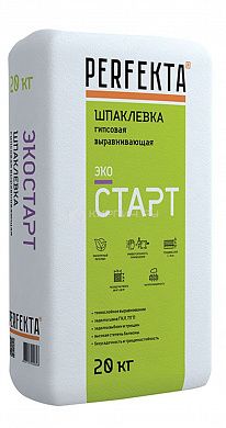 Шпаклевка гипсовая выравнивающая Perfekta Экостарт, 20 кг (70шт/под)
