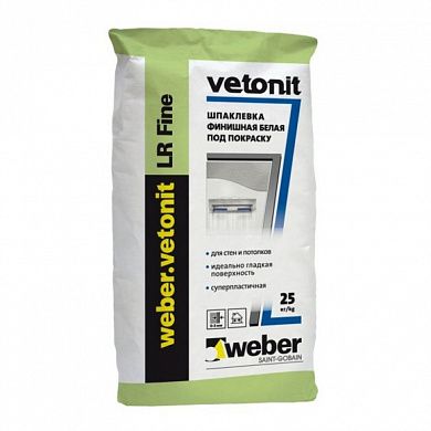 Шпатлёвка Weber.Vetonit LR Fine, 25 кг