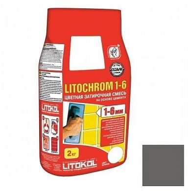 Затирка Litochrom 1-6 C.40 антрацит 5 кг