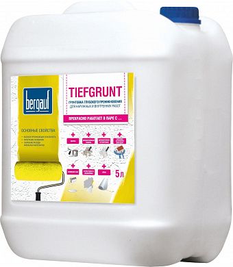 Грунтовка глубокого проникновения Bergauf Tiefgrunt, морозостойкая, 10 л