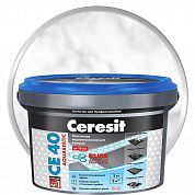 Затирка эластичная водоотталкивающая для швов Ceresit СЕ 40, 2кг (серебристо-серый)