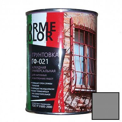 Грунтовка ГФ-021 "NORME COLOR", серая, 0,9кг