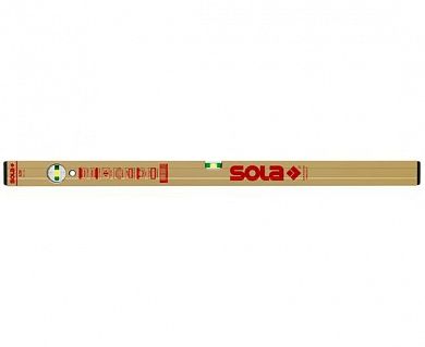 Уровень алюминиевый, 1200 мм, 2 глазка, золотой, линейка, AZ 120 "SOLA"