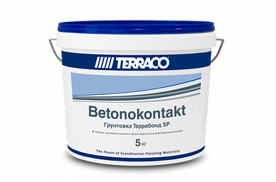 Грунтовка Бетон-контакт TERRACO Terrabond SP, для внутренних и наружных работ, 5кг
