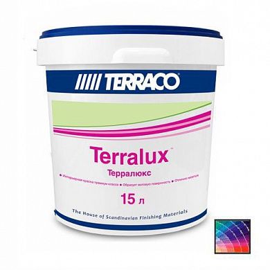Краска интерьерная моющаяся акриловая Terraco Terralux, 15л