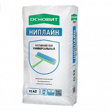 Наливной пол высокопрочный ОСНОВИТ НИПЛАЙН FC42, 25 кг (3-30мм)