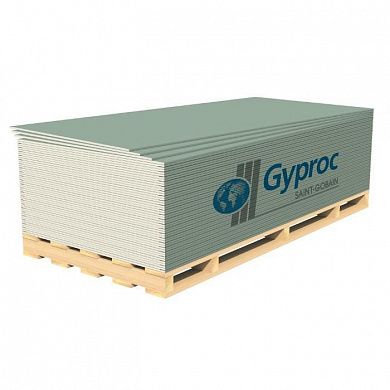Гипсокартон ГКЛВ GYPROC "Аква Стронг", 15х1200х1950 мм