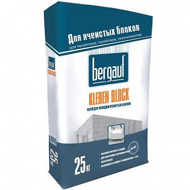 Клей для ячеистых блоков Bergauf Kleben Block, 25 кг