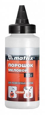Порошок меловой, 115 гр, красный, для разметочных шнуров, "MATRIX"