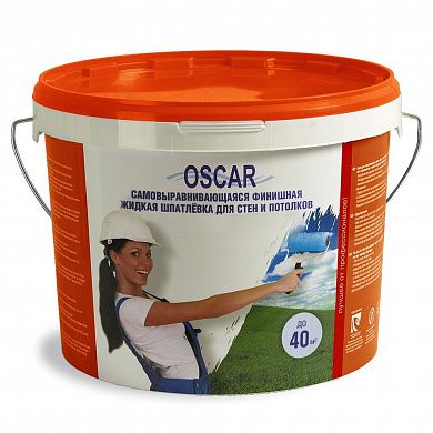 Самовыравнивающаяся финишная жидкая шпатлёвка для стен и потолка Oscar ( упаковка 14 кг)
