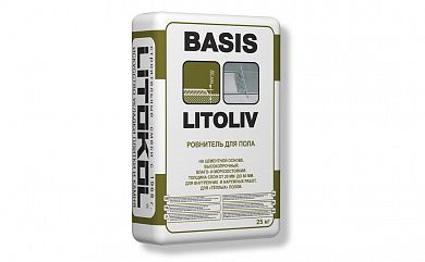 Ровнитель для пола на цементной основе ЛИТОКОЛ "Litoliv Basis" 25 кг.