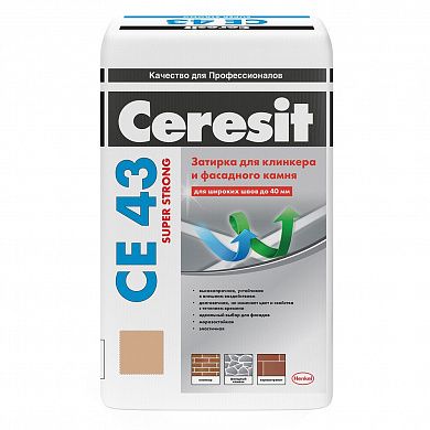 Затирка высокопрочная CERESIT CE43, карамель, 25кг