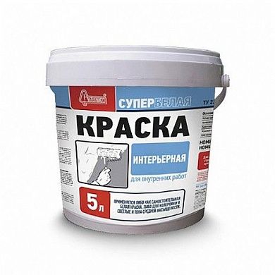 Краска Интерьерная "СТАРАТЕЛИ" супербелая 5 л