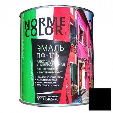 Эмаль ПФ-115 "NORME COLOR", черная, 20кг