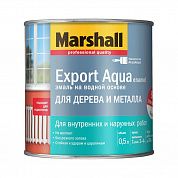 Эмаль водная "MARSHALL EXPORT AQUA", полуматовый, белая (0,5л)