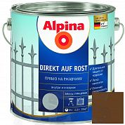 Эмаль Alpina DIREKT AUF ROST Rapsgelb, золото (RAL 1036), 2,5л