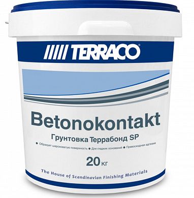 Грунтовка Бетон-контакт TERRACO Terrabond SP, для внутренних и наружных работ, 20кг