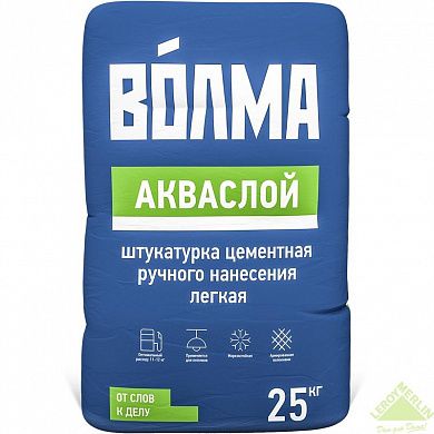 Штукатурка цементная универсальная ВОЛМА-Акваслой, 25 кг