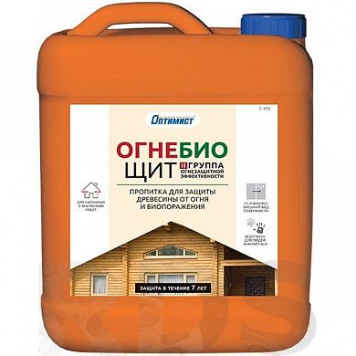 Огнебиозащита "ОГНЕ-БИОЩИТ-2" бесцветный, морозостойкий, Оптимист С403 (2 группа), 10л