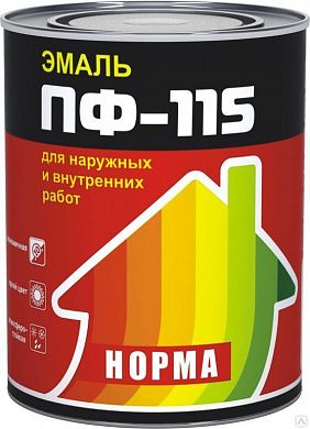 Эмаль ПФ-115 "НОРМА", коричневая, 0,9кг