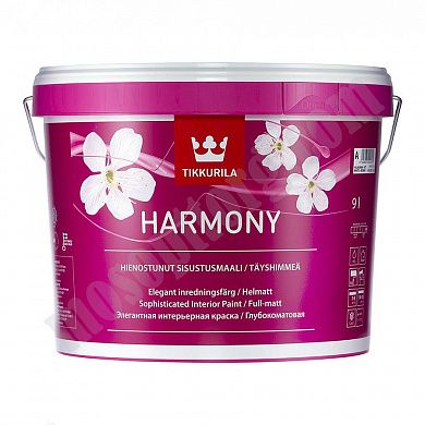 Краска водоэмульсионная HARMONY полностью матовая (Base А) 9л