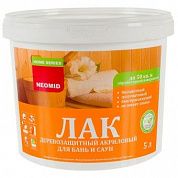 Лак для бань и саун "NEOMID SAUNA", антиcептический (1л)
