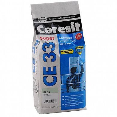 Затирка Ceresit СЕ 33 для узких швов, белый (5кг)