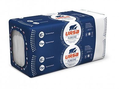 Минвата "Урса" PureOne (034) плита (1250*600*50) 0,450 м3; 9 м2