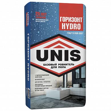 Ровнитель для пола Юнис Горизонт HYDRO, 25 кг