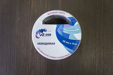 Лента для ремонта стекол и пластиков, невидимая 48мм х10м W-CON