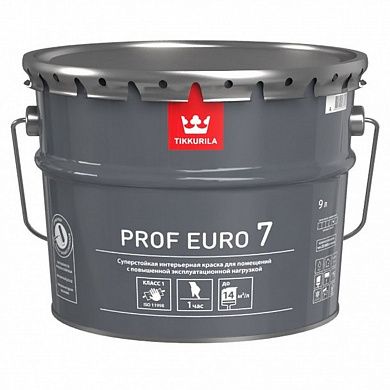 Краска водоэмульсионная EURO 20 PROF полуматовая (база С), Tikkurila (9л)