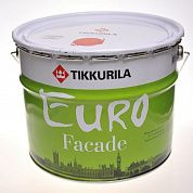Краска фасадная акриловая Tikkurila "EURO FACADE", до - 20 С, органоразбавляемая, база А, 2,7 л.