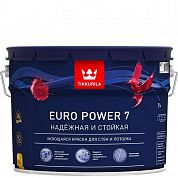 Краска водоэмульсионная EURO 7 POWER матовая (база А), Tikkurila (9л)