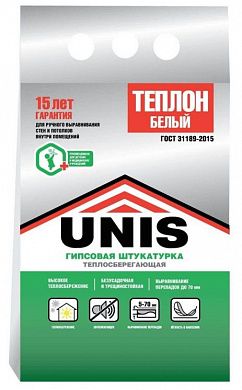 Штукатурка гипсовая "Юнис -Теплон" Белый, 5 кг