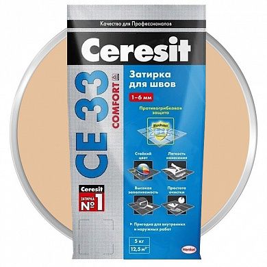 Затирка Ceresit СЕ 33 для узких швов, карамель (5кг)