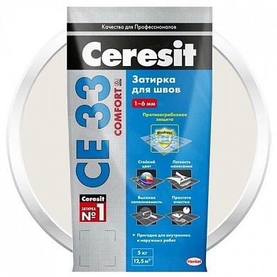 Затирка Ceresit СЕ 33 для узких швов, натура (5кг)