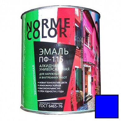 Эмаль ПФ-115 "NORME COLOR", синяя, 20кг/ ГОСТ 6465-76