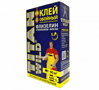 Клей обойный флизелиновый 600 Б/И (600гр), Titan Wild