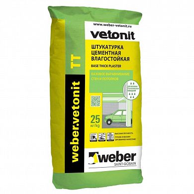 Штукатурка Weber.Vetonit ТТ, 25 кг