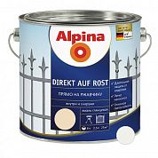 Эмаль Alpina DIREKT AUF ROST, бежевая (RAL 1015), 0,75л