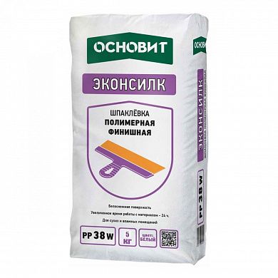 Шпатлевка полимерная ОСНОВИТ ЭКОНСИЛК PP 38 W, 20кг