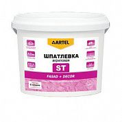 Шпатлевка фасадная "FASAD+DECOR ST-01", акриловая, 9кг / Артель
