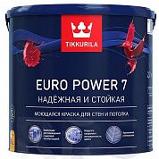 Краска водоэмульсионная EURO 7 POWER матовая (база C), Tikkurila (2,7л)