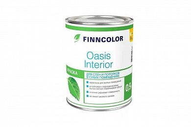 Краска для стен и потолков "FINNCOLOR OASIS INTERIOR" матовая, база А (0,9л)