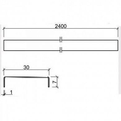 Connect WP space bar 1050 L=2.4м