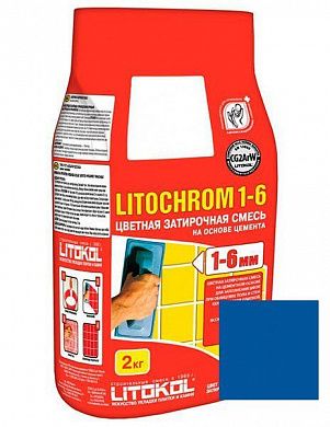Затирка Litochrom 1-6 C.660 Небесно-синий 2 кг (15шт/коробка)