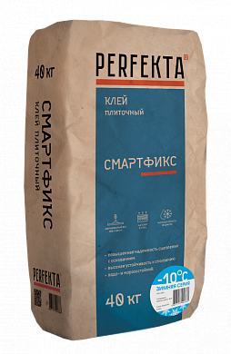 Клей плиточный Perfekta Смартфикс, зимняя серия, 40 кг